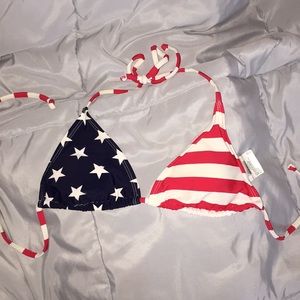 Patriotic string bikini top